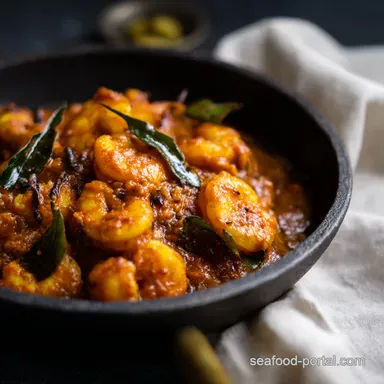 Coastal Prawn Curry Recipe A Taste of South India Recipe Card