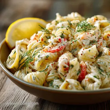 Seafood Pasta Salad: Easy, Creamy Lemon Dill Recipe Recipe Card