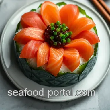 Stunning Sushi Flower Cake: Celebrate Good Times with This Colorful Delight Recipe Card