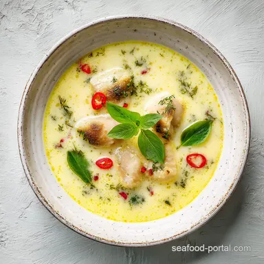 A Comforting Thai Fish Soup Recipe for 4 Servings Recipe Card