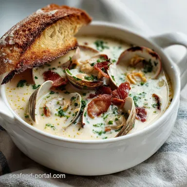 Cozy Clam Chowder Soup Recipe: Creamy and Velvety Recipe Card