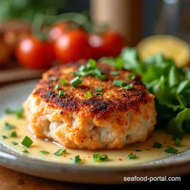 Crab Cake Kissed Salmon A Seafood Symphony Awaits Recipe Card