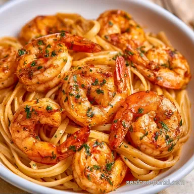 Cream Cheese Shrimp Pasta in 30 Minutes Recipe Card