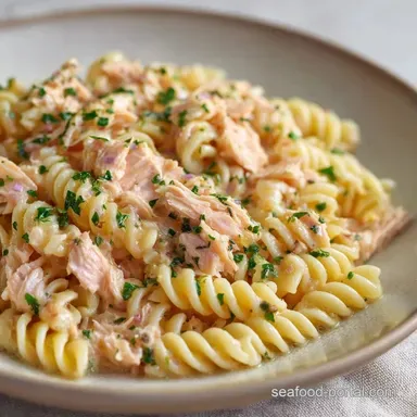 Creamy Canned Salmon Pasta in 25 Minutes Recipe Card