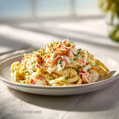 Crab Pasta Salad in 20 Minutes: A Creamy Seafood Pasta Salad Recipe Card