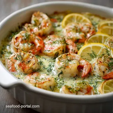 Shrimp Casserole: Easy, Creamy Lemon Dill Dinner Recipe Recipe Card