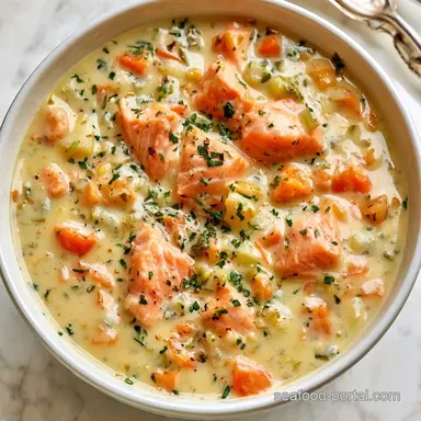 Salmon Chowder in 30 Minutes Recipe Card