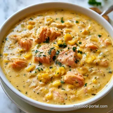 Salmon Corn Chowder in 40 Minutes Recipe Card