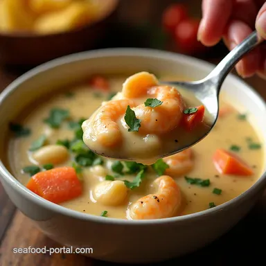 Rich Creamy Seafood Chowder The Best New England Classic Recipe Card
