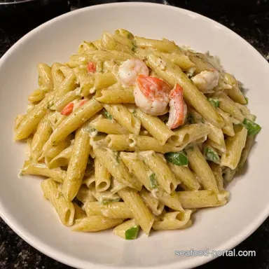 Creamy Seafood Pasta Salad Fast My Seaside Secret Recipe Card