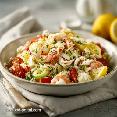 Seafood Salad with Shrimp and Crab in 20 Minutes