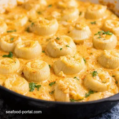 Creamy Seafood Stuffed Shells Mamma Mia Thats Good Recipe Card