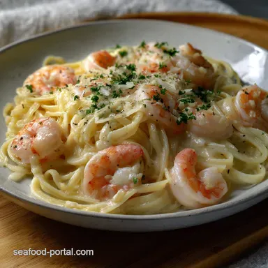 Creamy Shrimp Alfredo Pasta with Garlic Youll Want Every Week Recipe Card