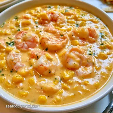 Creamy Shrimp and Corn Soup: Cajun Recipe Card