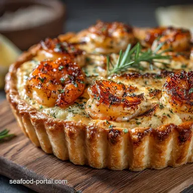 GoldenCrusted Creamy Shrimp Pie with Tarragon Recipe Recipe Card