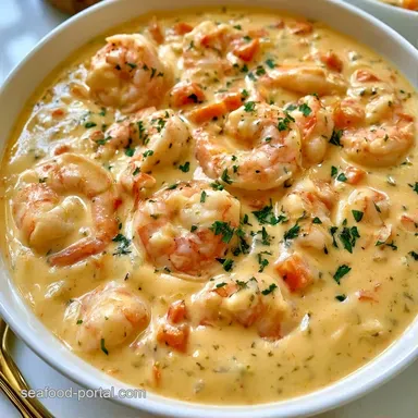 Creamy Shrimp Soup for 6 Servings Recipe Card