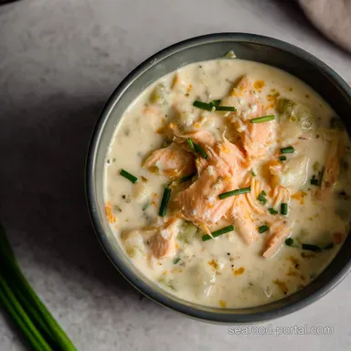 Creamy Slow Cooker Salmon Chowder Easy Weeknight Winner Recipe Card