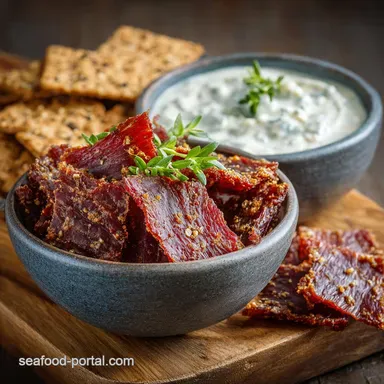 Proper Beef Jerky Dip Recipe Smoky Creamy and Perfect for a KneesUp Recipe Card