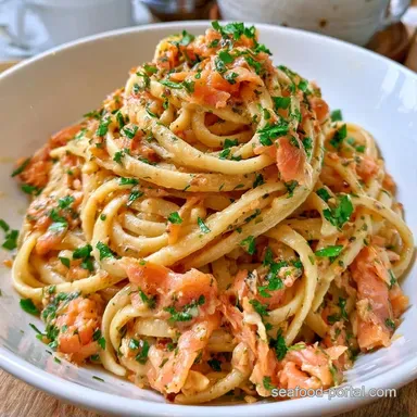 Creamy Smoked Salmon Pasta in 20 Minutes Recipe Card