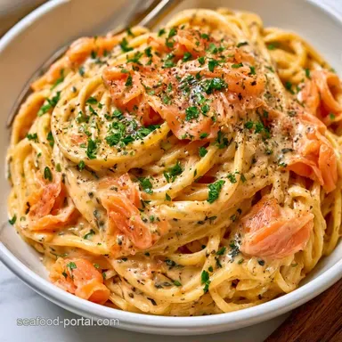 Smoked Salmon Pasta in 20 Minutes Recipe Card