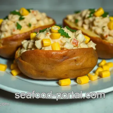 Quick & Easy Creamy Tuna and Sweet Corn Stuffed Baked Potatoes