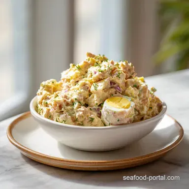Tuna Salad with Egg for 4 Servings: Creamy and Satisfying Recipe Card