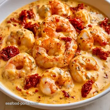 Creamy Tuscan Shrimp Soup Recipe for 4 Recipe Card