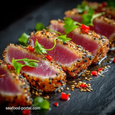 Crispy AirFried Ahi Tuna: Perfect Sesame-Crusted Steaks in 8 Mins