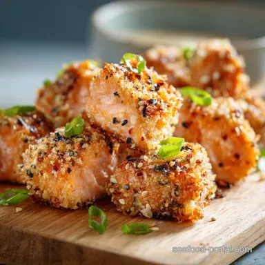 Crispy Air Fryer Bang Bang Salmon Bites Easy 30Minute Recipe Recipe Card