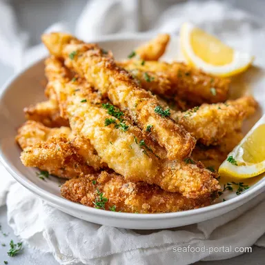 Air Fryer Recipe for Fried Fish: Crispy with Lemon for 4 Servings Recipe Card