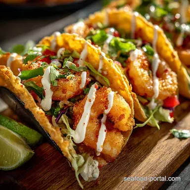 The Ultimate Crispy Baja Shrimp Tacos Recipe with Zesty Lime Crema Recipe Card