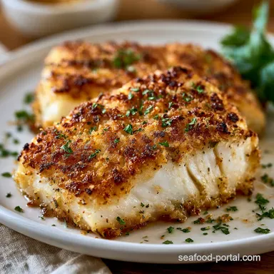 Crispy Baked Haddock Recipe for 4 Servings Recipe Card