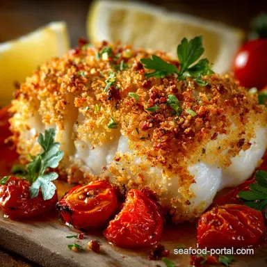 Baked Crispy Cod Recipe The Zesty Panko OvenBaked Takeaway Recipe Card