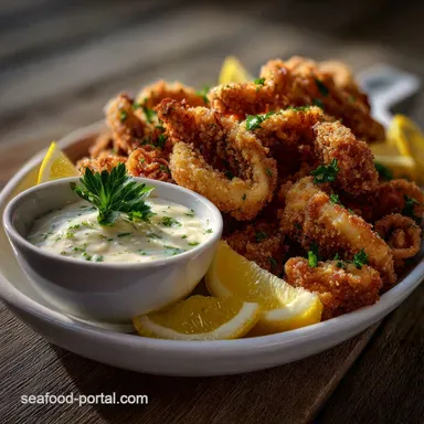 Crispy Calamari with Zesty Lemon Garlic: Ultra-Crunchy Recipe Recipe Card