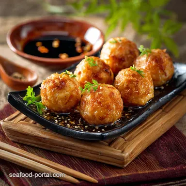 Shrimp Balls Achieve the Perfect Crispy Bouncy Dim Sum Texture Recipe Card