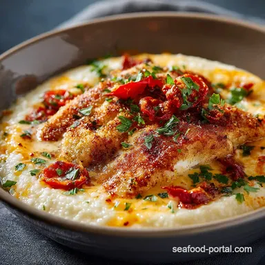 Catfish and Grits: Ultra-Crispy Fish with Creamy Cheddar Recipe Card