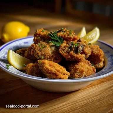 Easy Fried Oyster Recipe with Crispy Cornmeal Coating Recipe Card