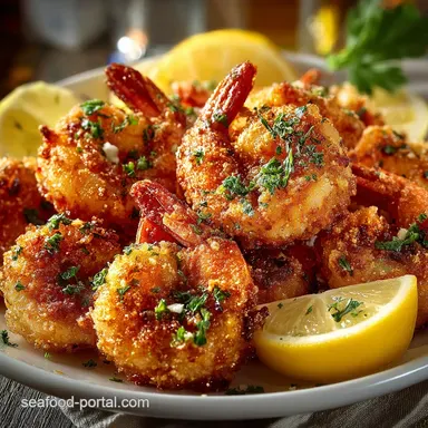 Shatteringly Crisp Fried Jumbo Shrimp with Lemon and Old Bay Recipe Card
