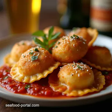 Pub Grub Perfection Crispy Fried Ravioli Appetizer Recipe Card