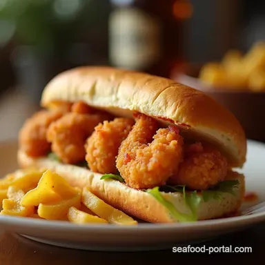 The Best Homemade Fried Shrimp Po Boys Recipe Crispy Easy Recipe Card