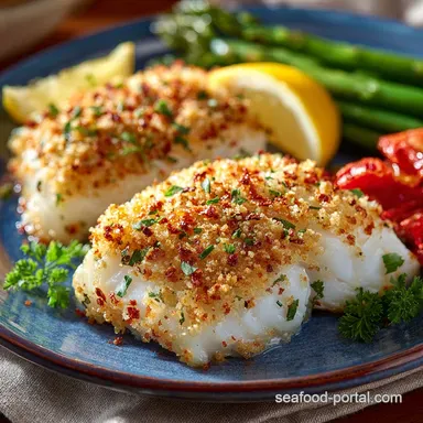 Garlic Crusted Cod Fish UltraCrispy Easy Baked White Fish Recipe Recipe Card