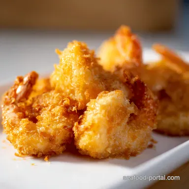 Crispy Golden breaded shrimp recipes Chippy Tea Upgrade Recipe Card