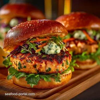 Ultimate Salmon Burgers HandChopped Recipe for Crispy Edges Recipe Card