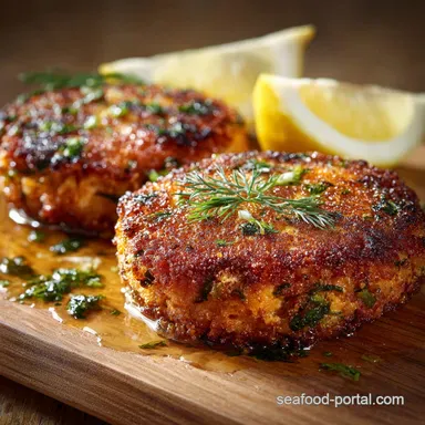Salmon Cakes Recipe Easy: Ultra-Crispy Pan-Seared Lemon Dill Recipe Card