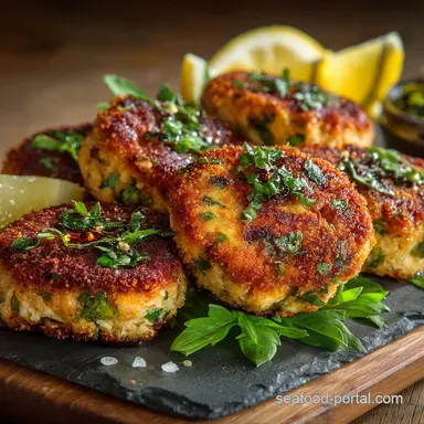 Ultimate Crispy LemonHerb Tuna Patties Recipe Recipe Card