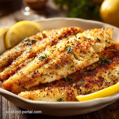 Crispy Lemon Pepper Tilapia in 15 Min Recipe Card