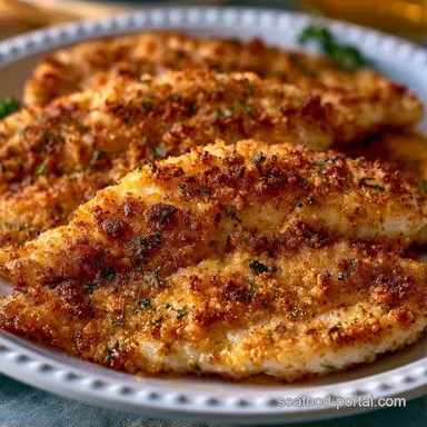 Crispy Oven Baked Tilapia for 4 Servings Recipe Card