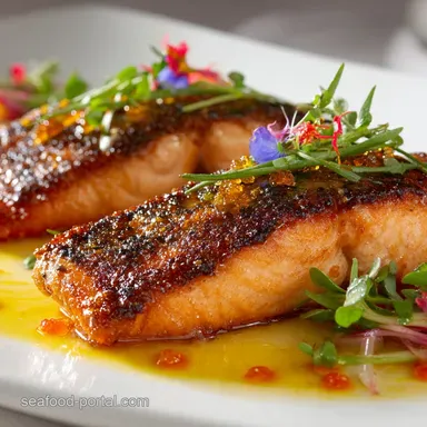 Crispy Pan Fried Salmon: Restaurant-Quality Skin, Brown Butter Glaze Recipe Card