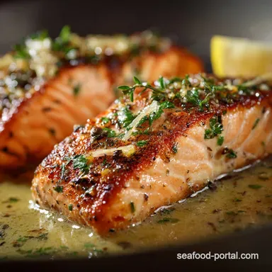 Pan Seared Salmon: Crispy Skin Lemon Butter Sauce