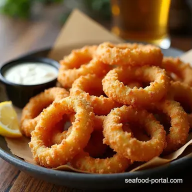 Crispy Fried Calamari My Golden PubStyle Rings Recipe Recipe Card